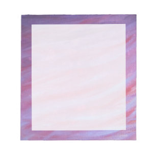 Girly Abstract   Feminine Pink Purple Cute Zebra Notepad