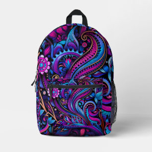 Girly Abstract Floral Pattern Backpack