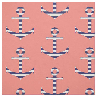 Girly anchor pattern fabric