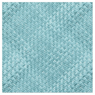 Girly Aqua Basket Weave Geometric Pattern Fabric