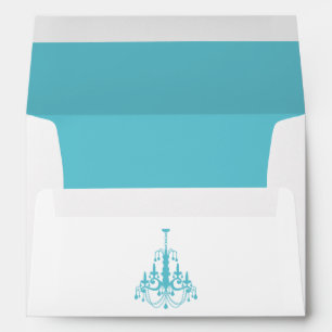 Girly Aqua Chandelier Envelopes