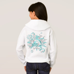 girly aqua gray white volleyballs and stars