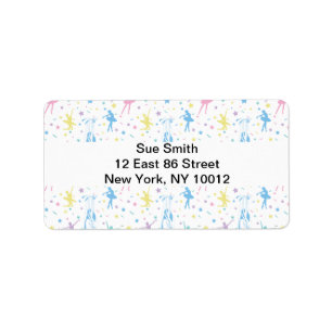 Girly Ballerina Dancer - Ballet Pattern Label