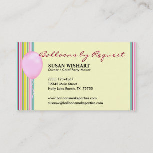 Girly Balloon Business Card