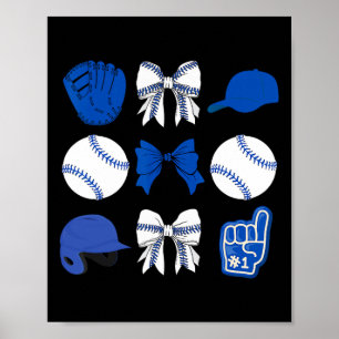Girly Blue Coquette Sell Softll Women Girls Poster