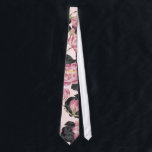 Girly Blush Pink and Black Watercolor Flowers Tie<br><div class="desc">This girly and chic blush pink and black watercolor floral pattern is perfect for the trendy and stylish woman. Its elegant and fashionable design is great for many gifts and occasions. Enjoy this pretty and modern country flower print for your next purchase; for yourself,  your friends,  or your family.</div>