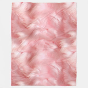 Girly Blush Pink Faux Fur Wrapping Paper Fleece Blanket