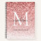 Girly Blush Pink Glitter Sparkle Chic Monogram