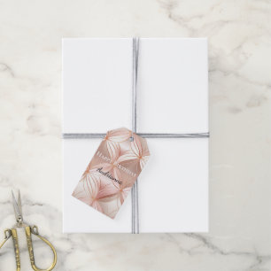 Girly Blush Pink Rose Gold Abstract Gift Tags