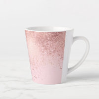 Girly Blush Pink Rose Gold Sprayed Confetti Ombre