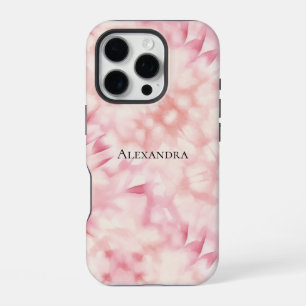 Girly Blush Pink Tie Dye iPhone 16 Pro Case