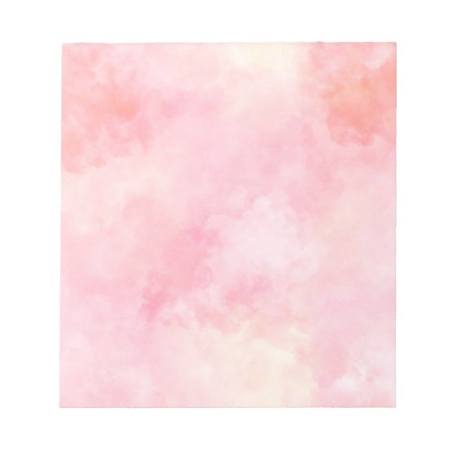 Girly Blush Pink Tie Dye Notepad (Front)