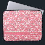 Girly Blush Pink Tropical Flowers Monogram Laptop Sleeve<br><div class="desc">Girly Blush Pink Tropical Flowers Monogram Laptop Sleeve. Easy to customise with text,  fonts,  and colours. Created by Zazzle pro designer BK Thompson exclusively for Cedar and String; please contact us if you need assistance with the design.</div>