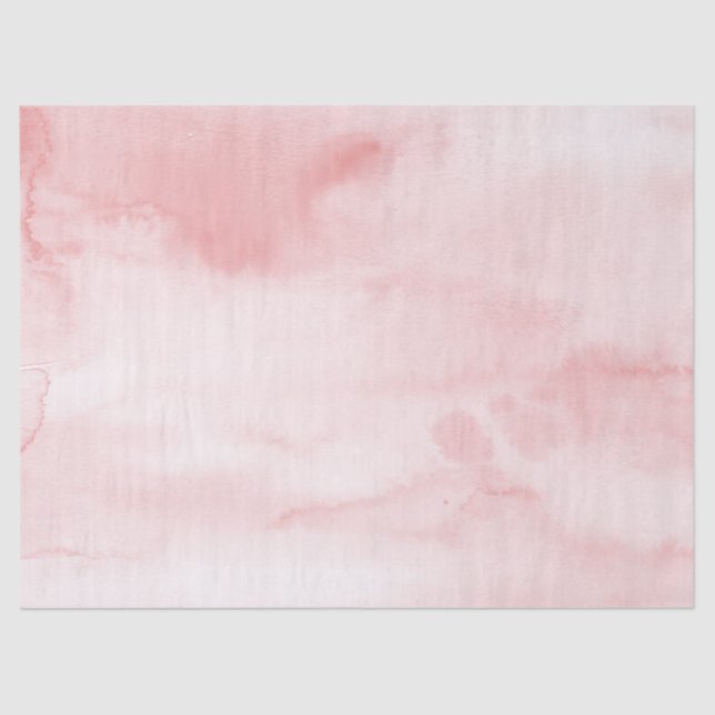 Girly Blush Pink Watercolor Tissue Paper (Front)