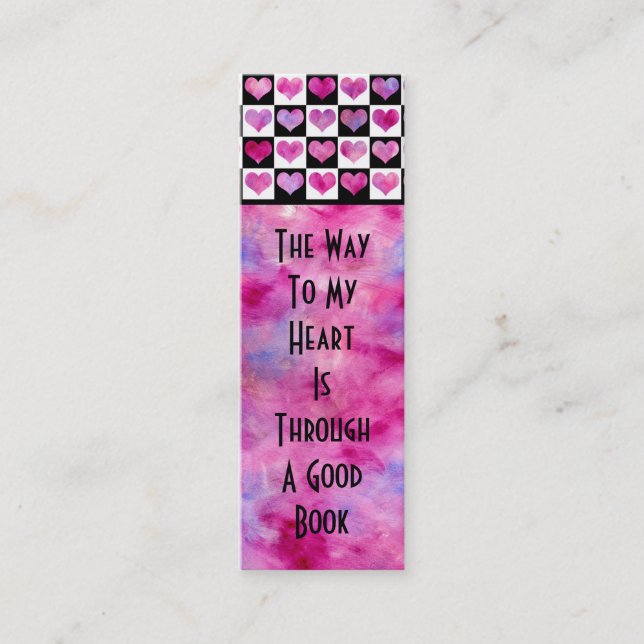 Girly Bookmark Mini Business Card (Front)