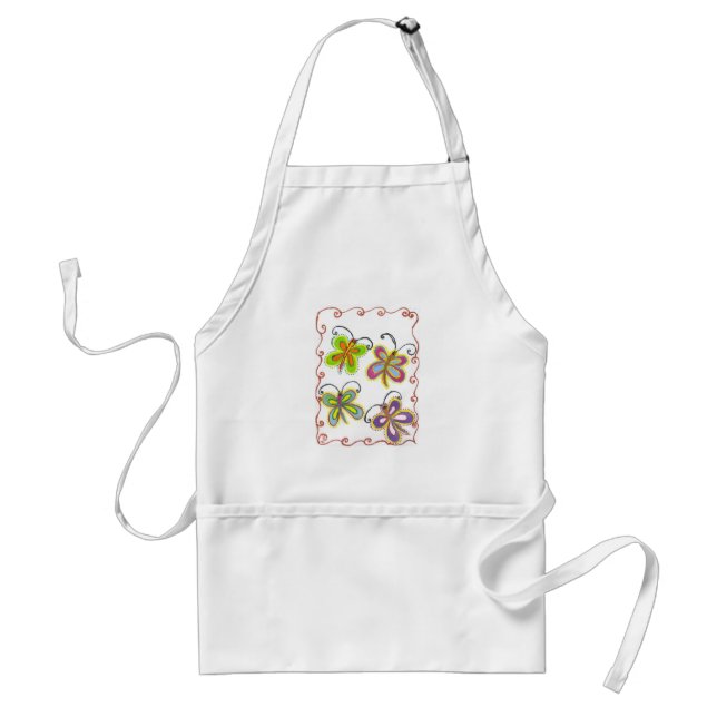 Girly Butterfly Standard Apron (Front)