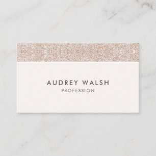 Girly Champagne cream glitter luxury professional Business Card
