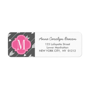 Girly Charcoal & Pink Arrows Custom
