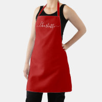 Girly cherry red crimson custom script name chic