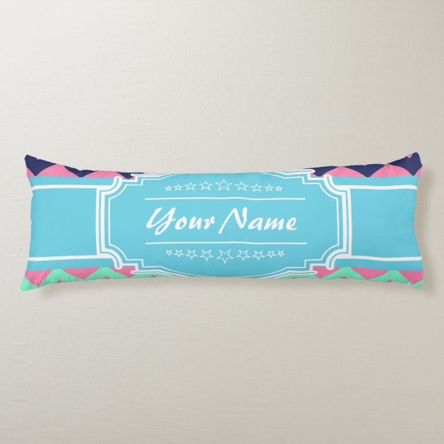 Girly Chevron Personalised | N1 Body Cushion (Front)