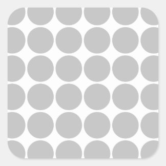 Girly Chic Accessory Party Treat Silver Polka Dots Square Sticker