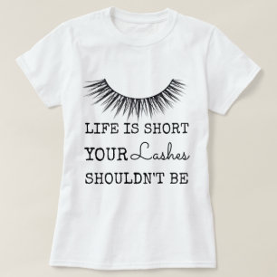 Girly Chic Eyelashes Design T-Shirt