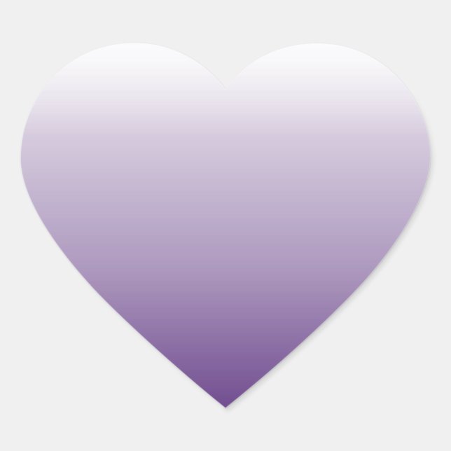 Girly Chic minimalist ombre lilac lavender purple Heart Sticker (Front)