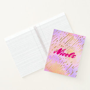 Girly Chic Pink and Gold Glam Notebook
