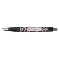 Girly Chic Pink Black Grey Leopard Cheetah Print