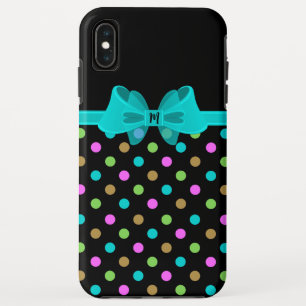 Girly Chic Polka Dots Monogram Case-Mate iPhone Case