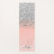 Girly Chic Silver Confetti Pink Gradient Monogram