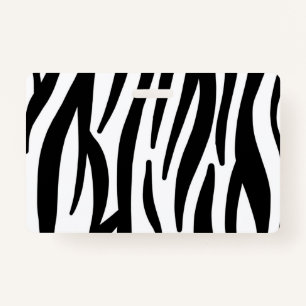 girly chic stylish black white zebra print ID badge