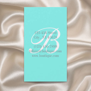 Girly chic turquoise aqua Robins Egg Blue Business Card
