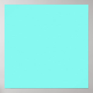 Girly chic turquoise aqua Robins Egg Blue Poster