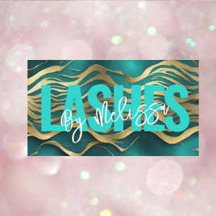 Girly Chic Typography Beauty Makeup Artist Lashes  Business Card