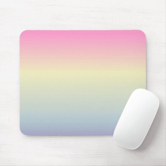 girly chic unicorn pink purple  pastel rainbow mouse pad (With Mouse)