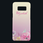 Girly Chic Watercolor Floral -Personalised Case-Mate Samsung Galaxy S8 Case<br><div class="desc">Adorable girly floral with your name.</div>