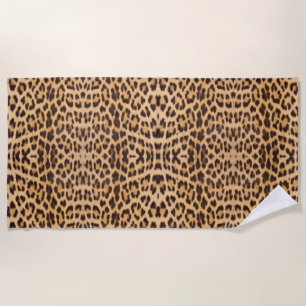 girly chic wild safari fashion leopard print beach towel