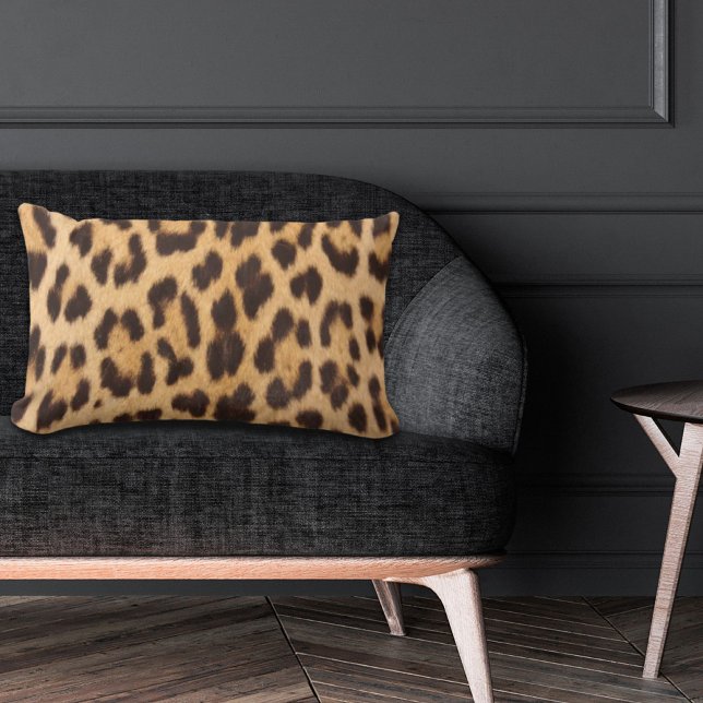 girly chic wild safari fashion leopard print lumbar cushion (girly chic wild safari fashion leopard print lumbar pillow)
