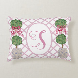 Girly Chinoiserie Ginger Jar Jars Topiary Basket T Decorative Cushion