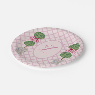 Girly Chinoiserie Ginger Jar Jars Topiary  Paper Plate