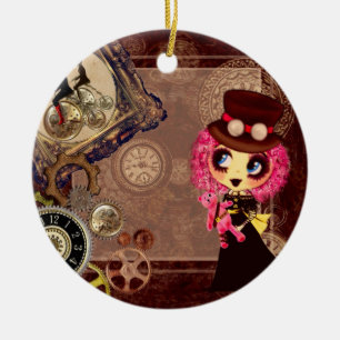 Girly Christmas Ceramic Tree Decoration