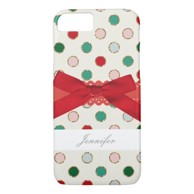 Girly Christmas Holiday Phone Case (Back)