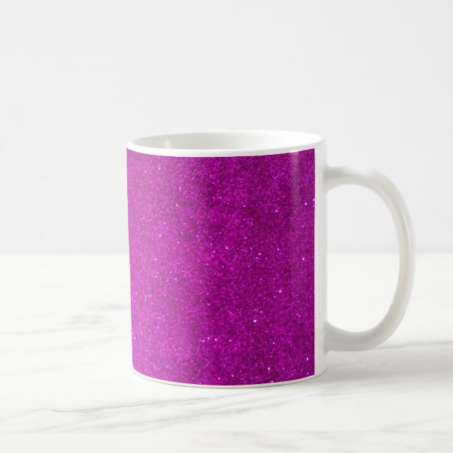 Girly coffee mug with faux pink glitters (Right)