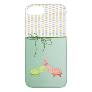 Girly Colourful Buttons,Turtles In Love Case-Mate iPhone Case