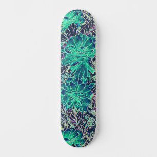 Girly Colourful Floral Urban Street Art Inspired  Skateboard