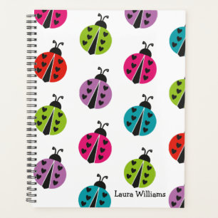Girly Colourful Ladybug Personalised Planner