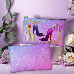 Girly Colourful Pink Fashion Makeup Holder  Accessory Pouch