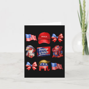 Girly Coquette Trump Vance 2024 Trump Girl Republi Card