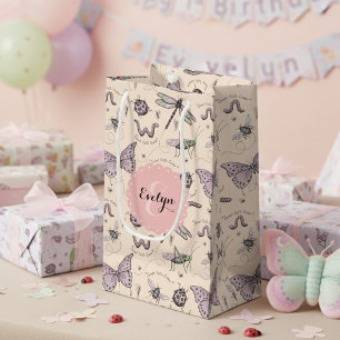 Girly Cream Blush Pink Sweet Little Critter Custom Small Gift Bag